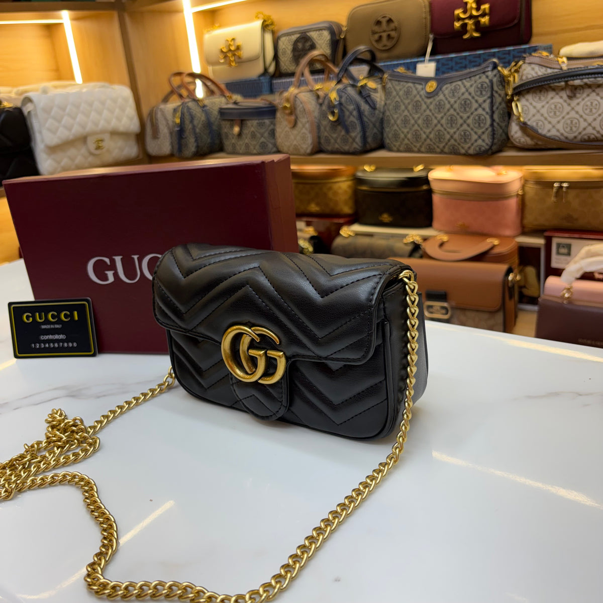 GG Mini Marmont - Black (Ultra Premium)