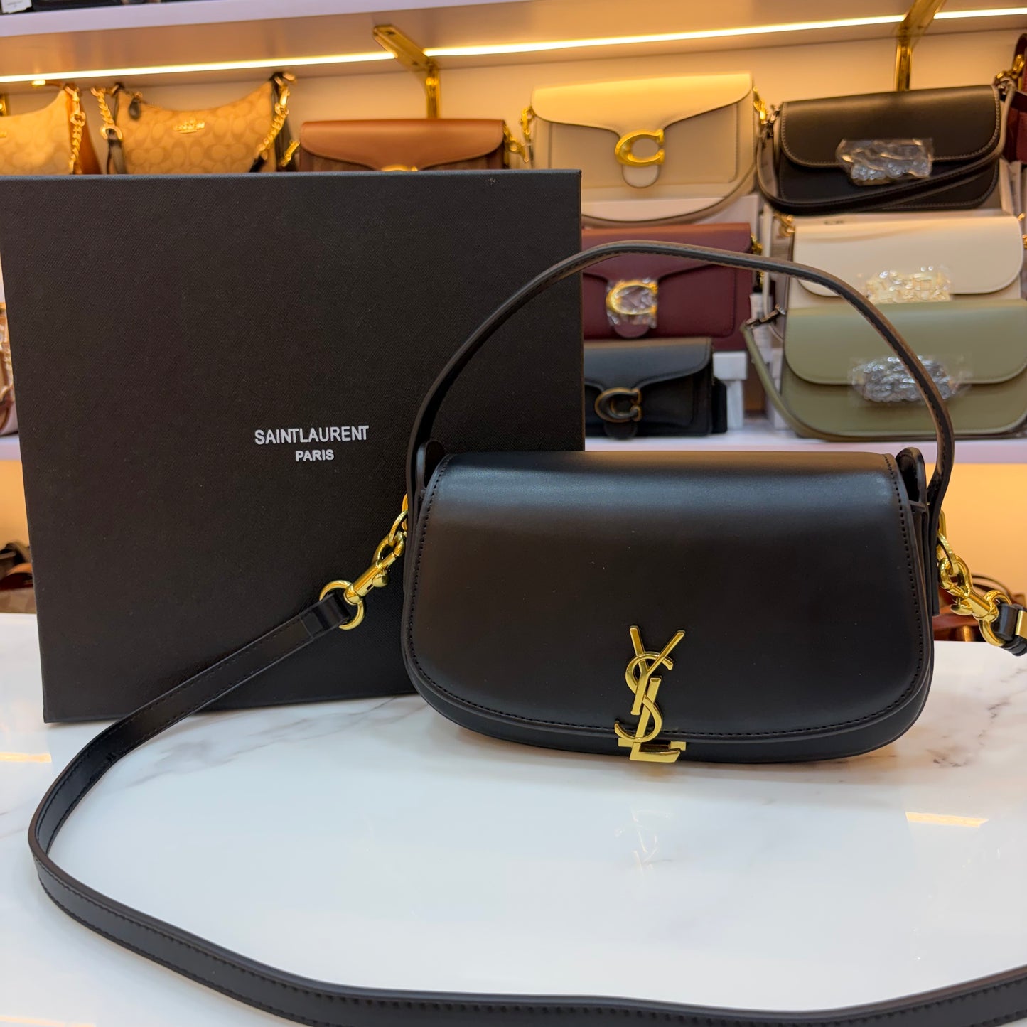 YSL Voltaire Handbag - Black