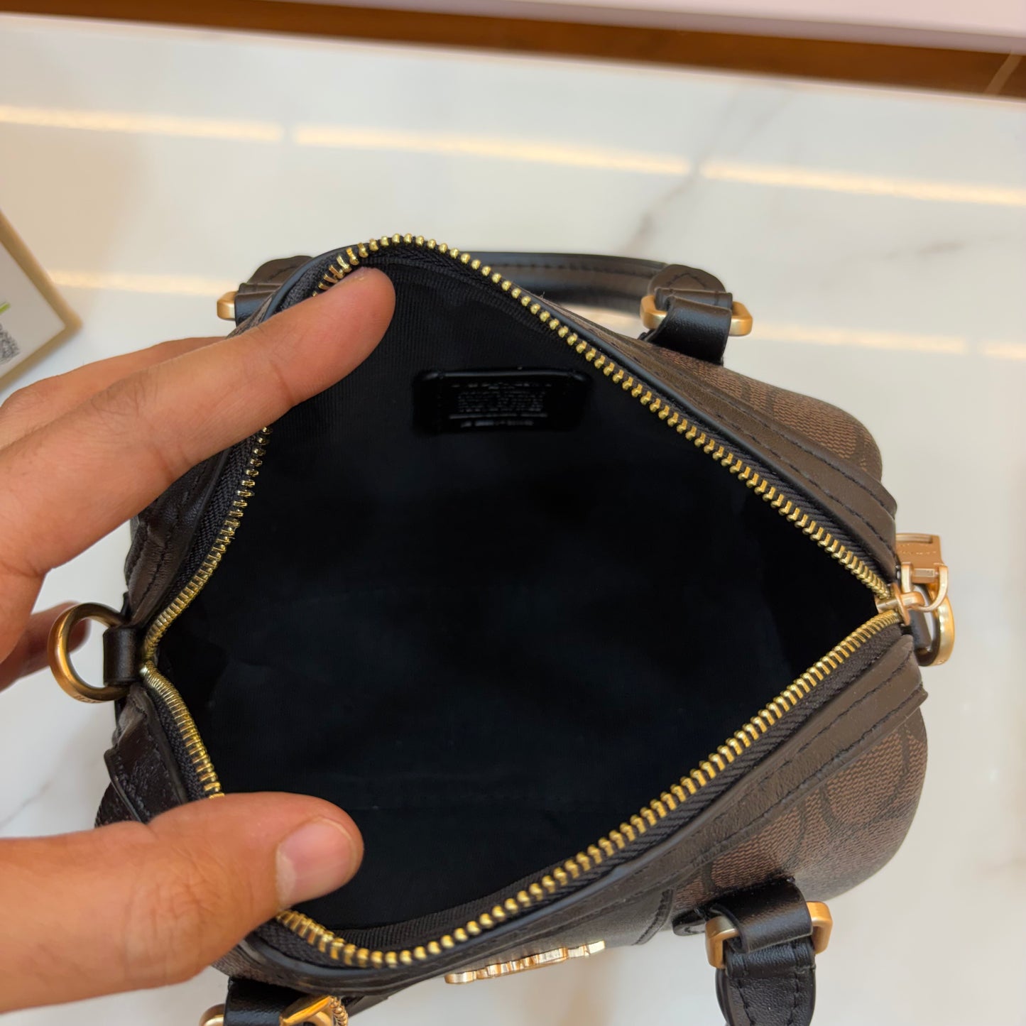 COCH ROWAN SPEEDY BAG - Coffee Apricot