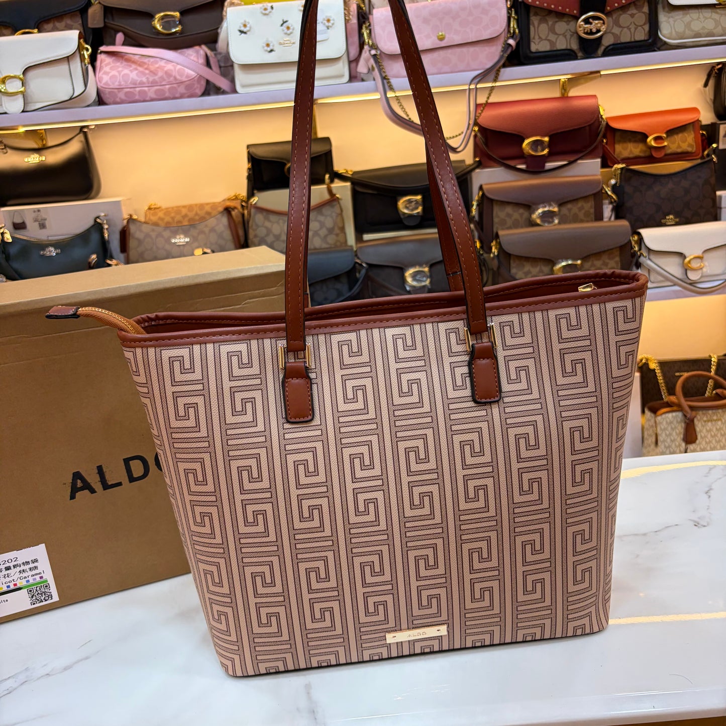 Ald Large Tote Bag - Tan Colour