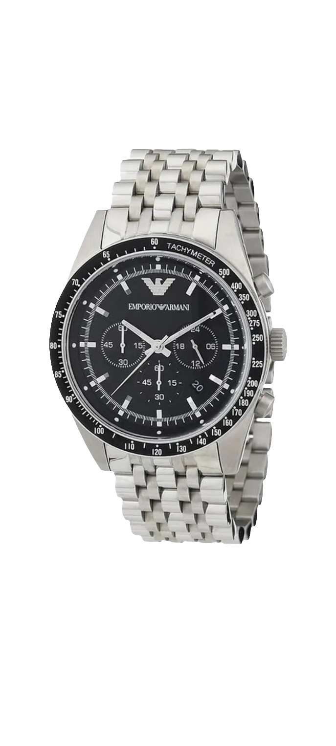 E A Analog Black Dial Men's Watch