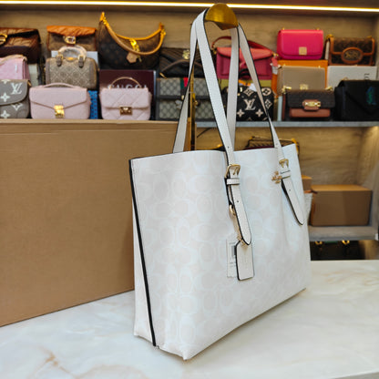 CH Willow Tote Bag Ultra Premium with Box - White Monogram