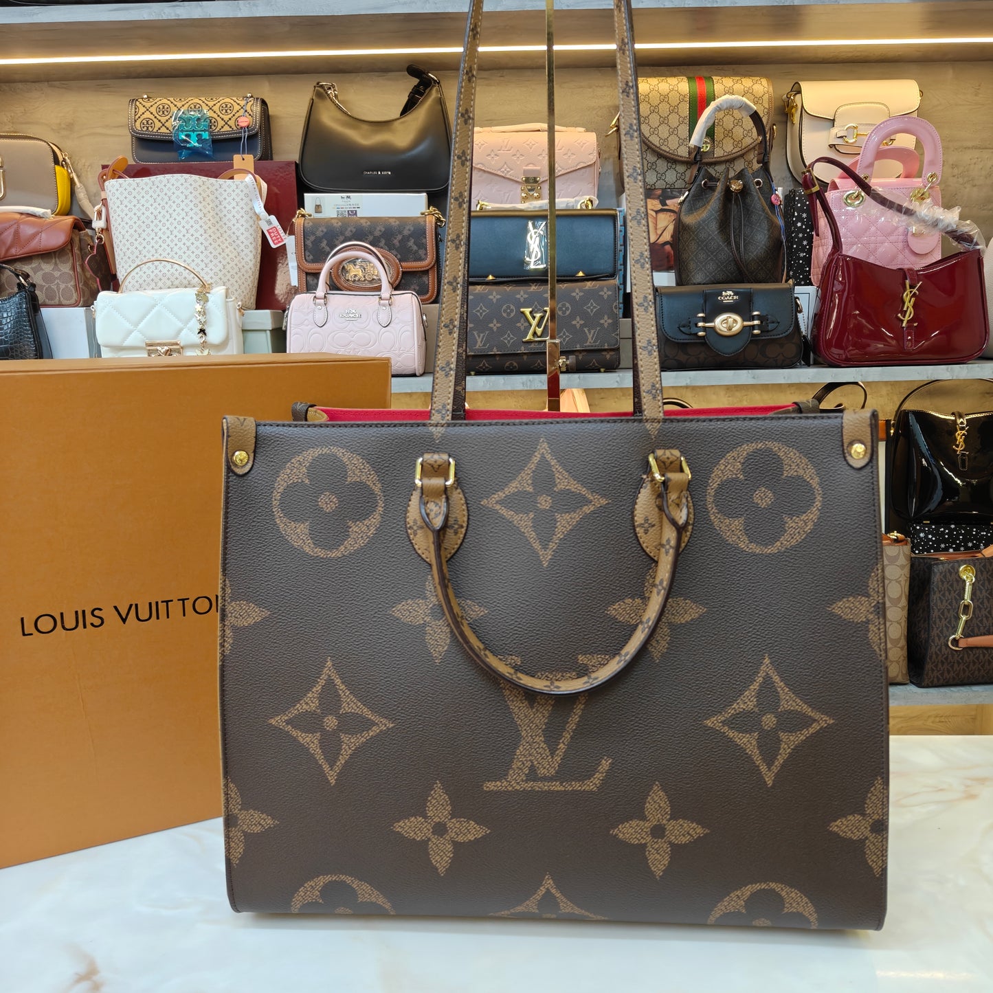 LVB 41cm OTG Large Tote Bag - Coffee (Double Box Ultra Premium)