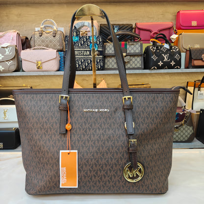 MK86 3 Partition Tote Bag - Coffee Colour