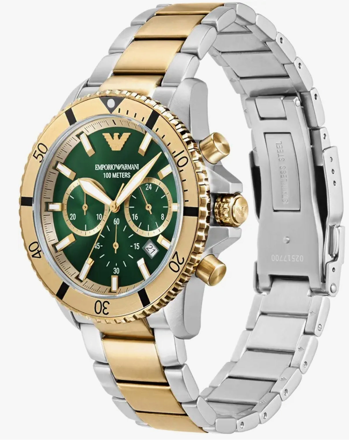 EA Stainless Steel Analog Green Dial Men's Watch
