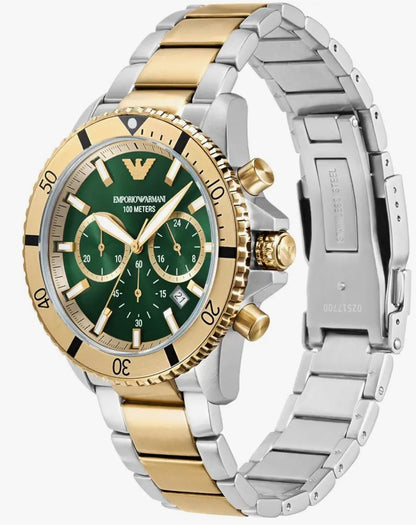 EA Stainless Steel Analog Green Dial Men's Watch