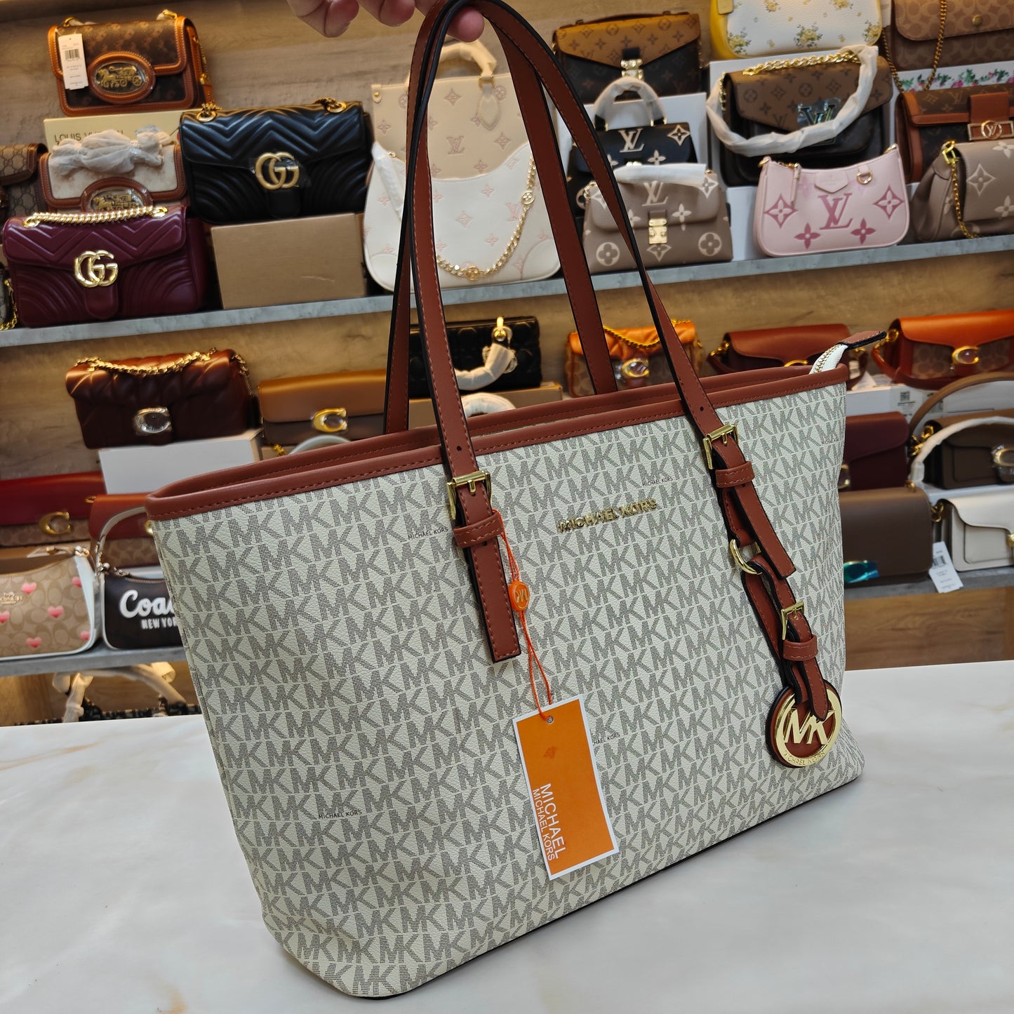 MK Large Tote - White Colour