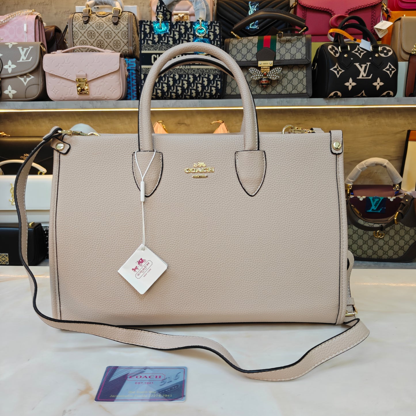 CH Ace Tote Bag - Beige Colour