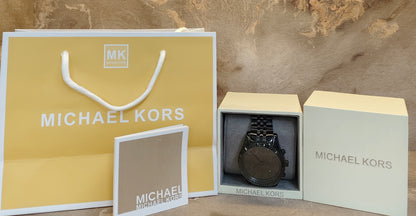 M K Lexington Chronograph Stainless Steel Watch, Blackout, Dress Watch