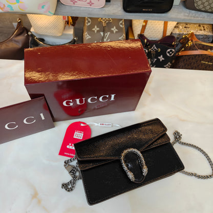 GG90 Diana Crossbody Double Box Packaging - Glossy Black Colour