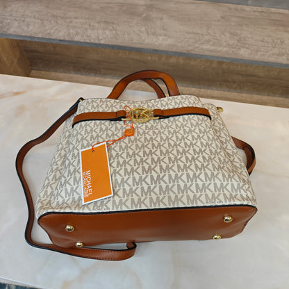 MK45 - Satchel Bag (Tan White)