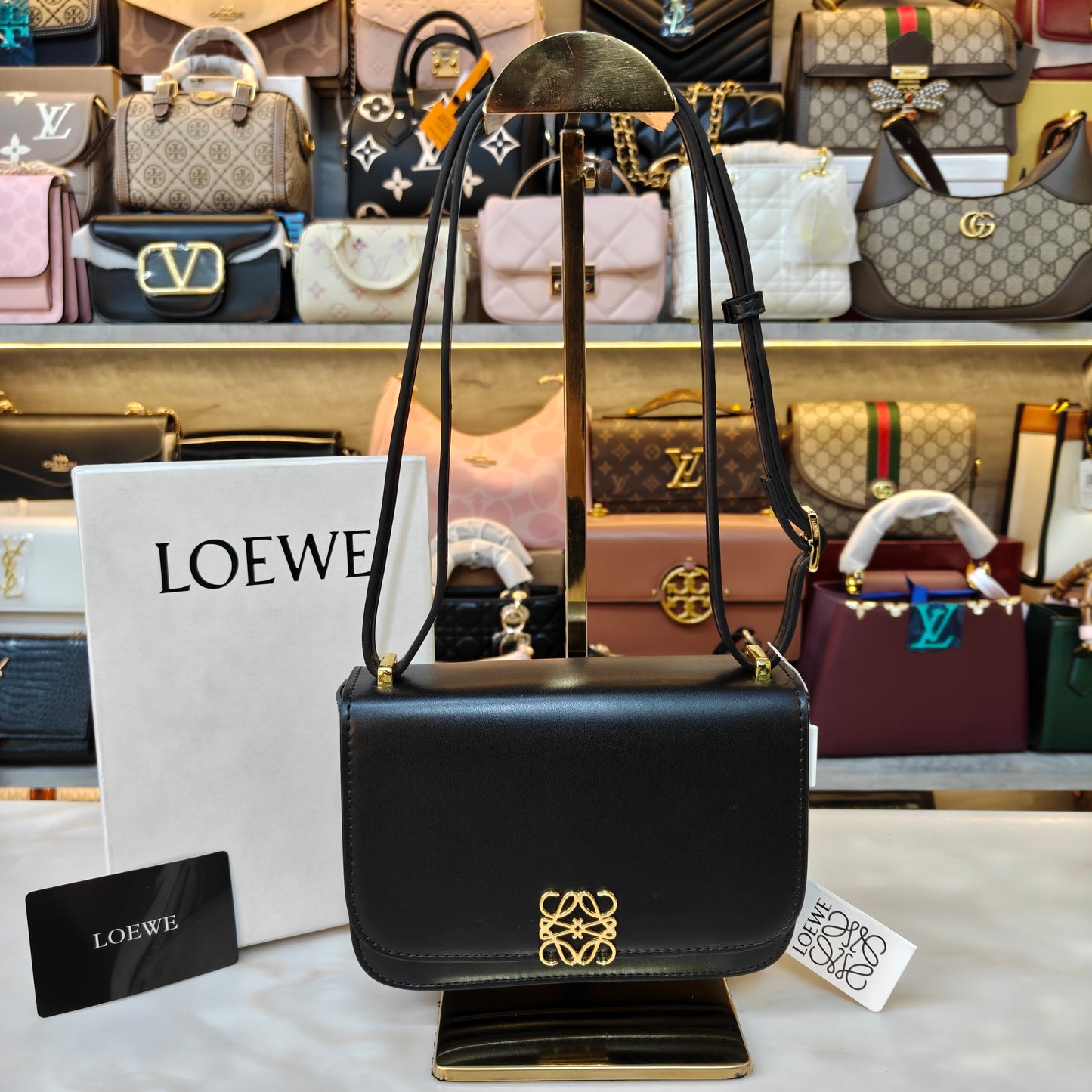 LW Goya Silk Handbag - Black (Ultra Premium)