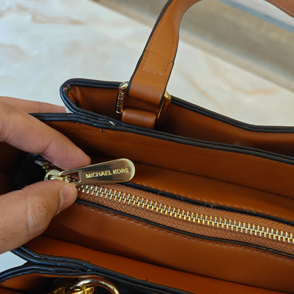 MK45 - Satchel Bag (Tan White)