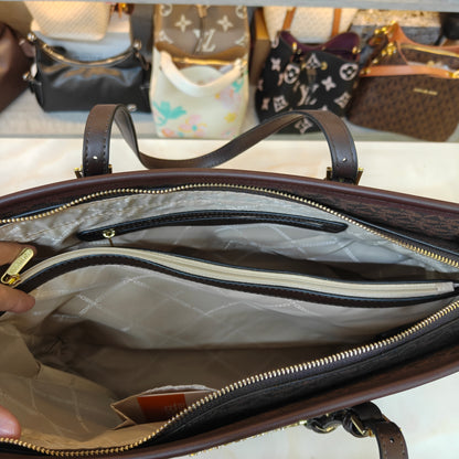 MK86 3 Partition Tote Bag - Coffee Colour