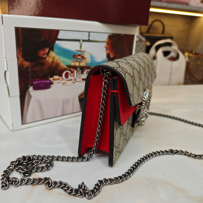 GG Diana Crossbody Bag (Double Box Packaging) - Red Trim
