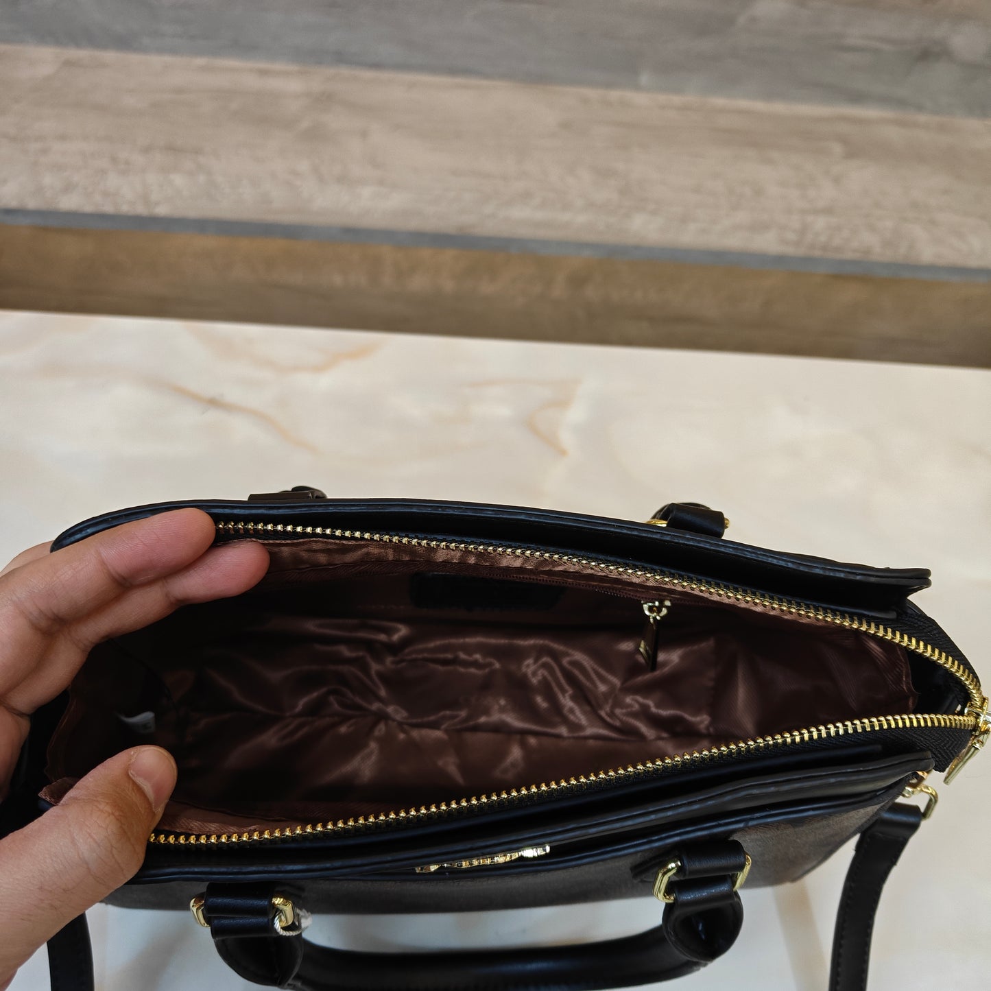CH Satchel Bag (Coffee Black)