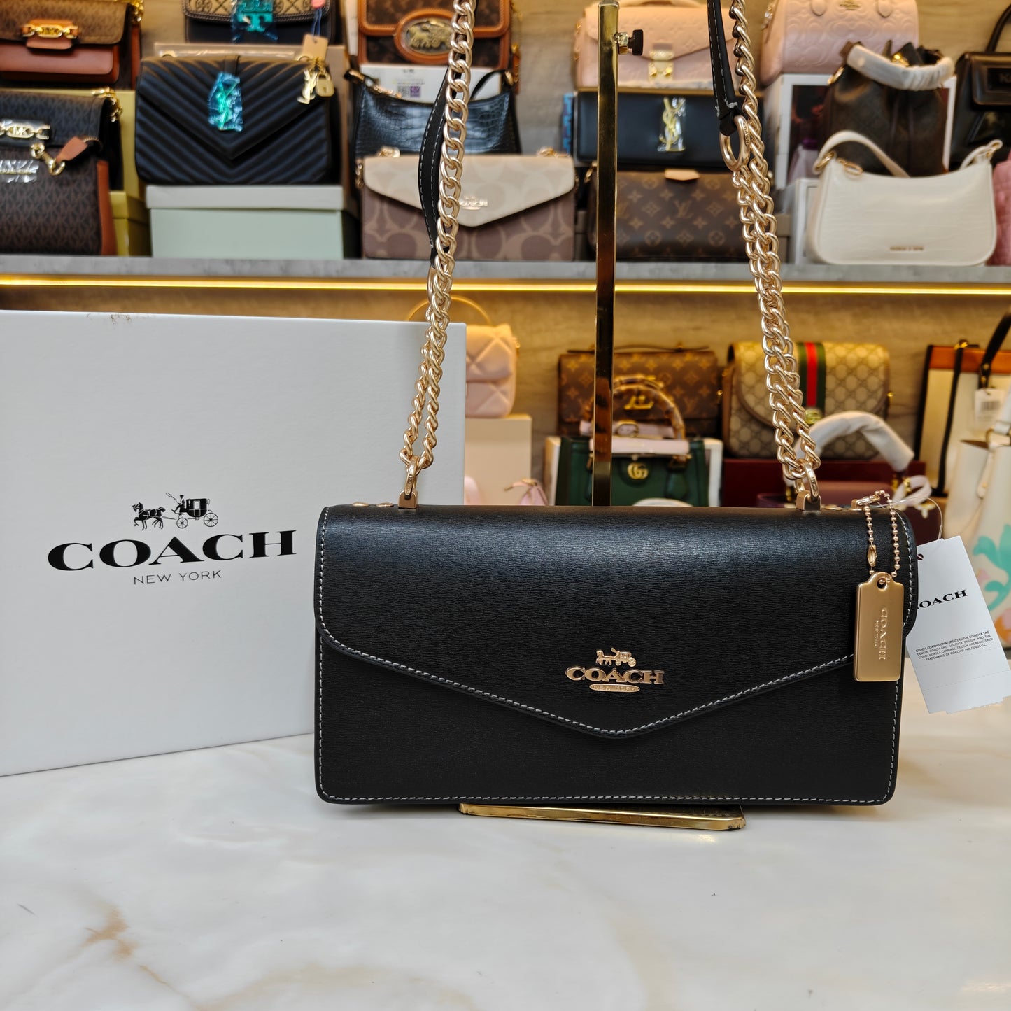 CH Klare Envelope Sling/Shoulder Bag - Midnight Black (Ultra Premium)