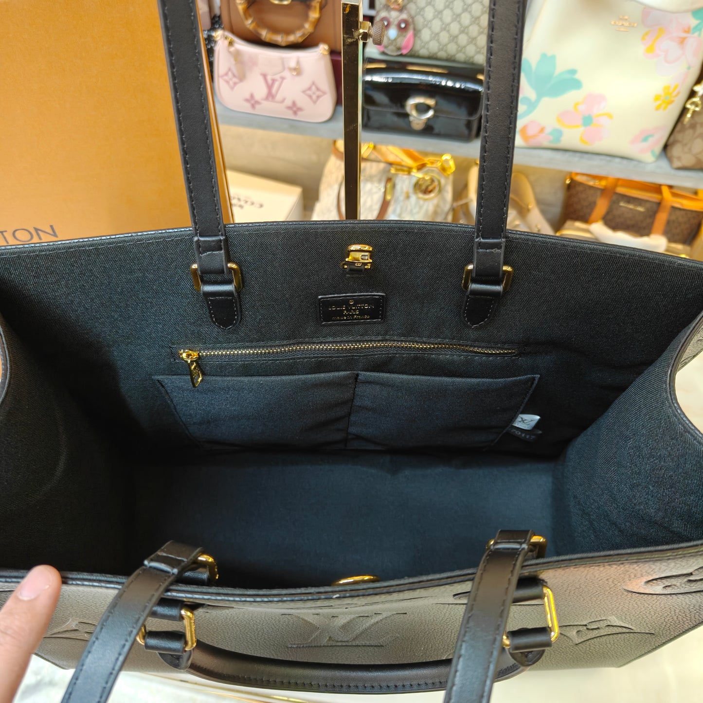 LVB 41cm OTG Large Tote Bag - Black (Double Box Ultra Premium)