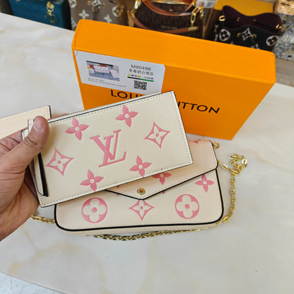 LV222 - Sling Pink White Monogram 3 in 1