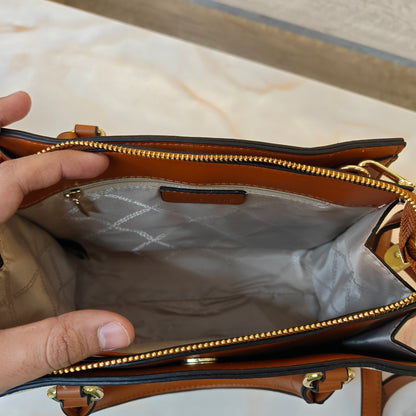 MK34 Satchel Bag (White Tan)