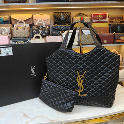 YSL Maxi Shopping Bag (Black) (Without Box)