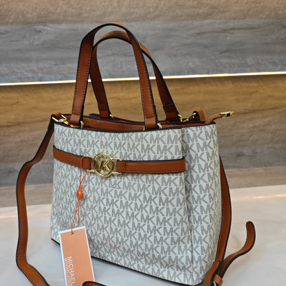 MK45 - Satchel Bag (Tan White)