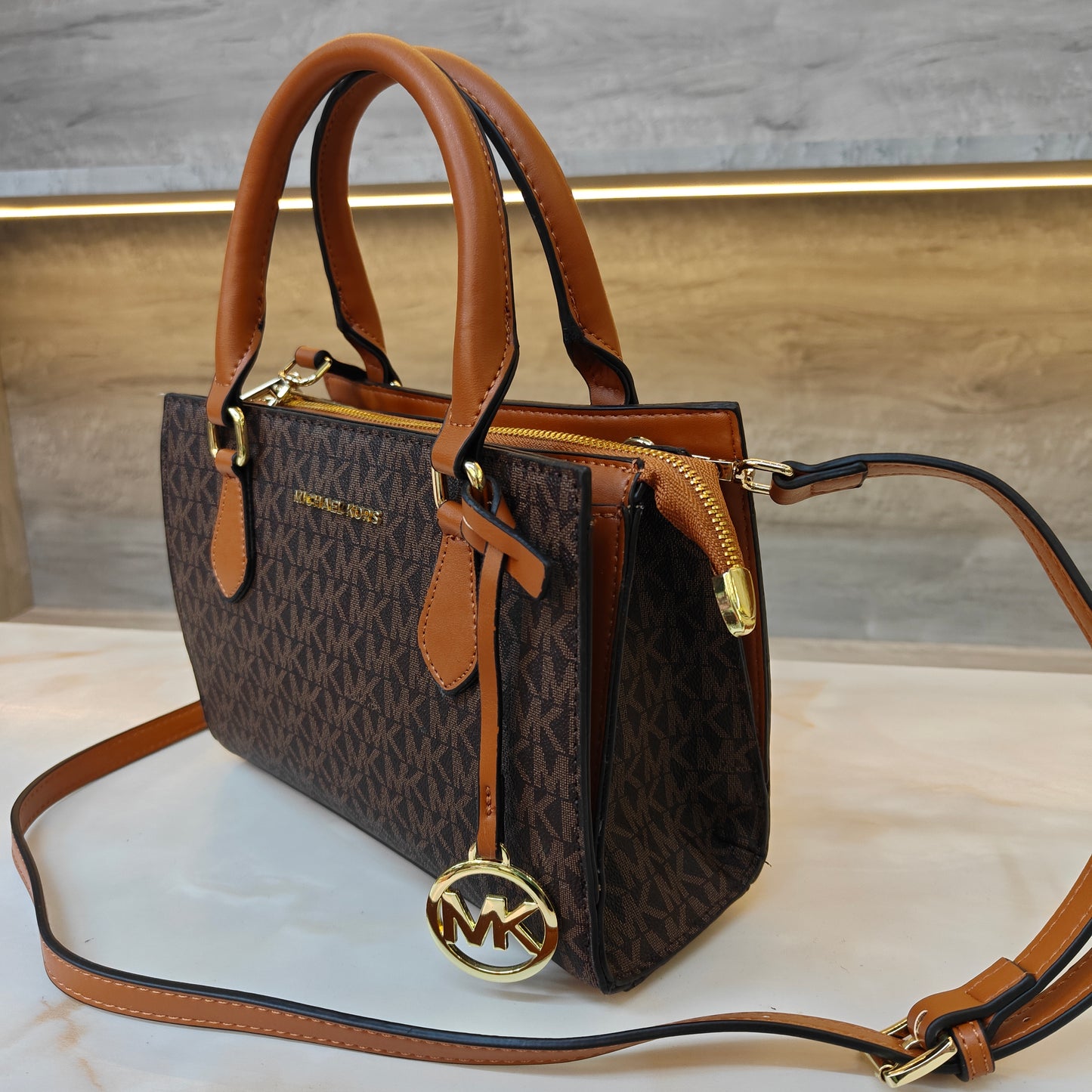MK34 Satchel Bag (Coffee Tan)