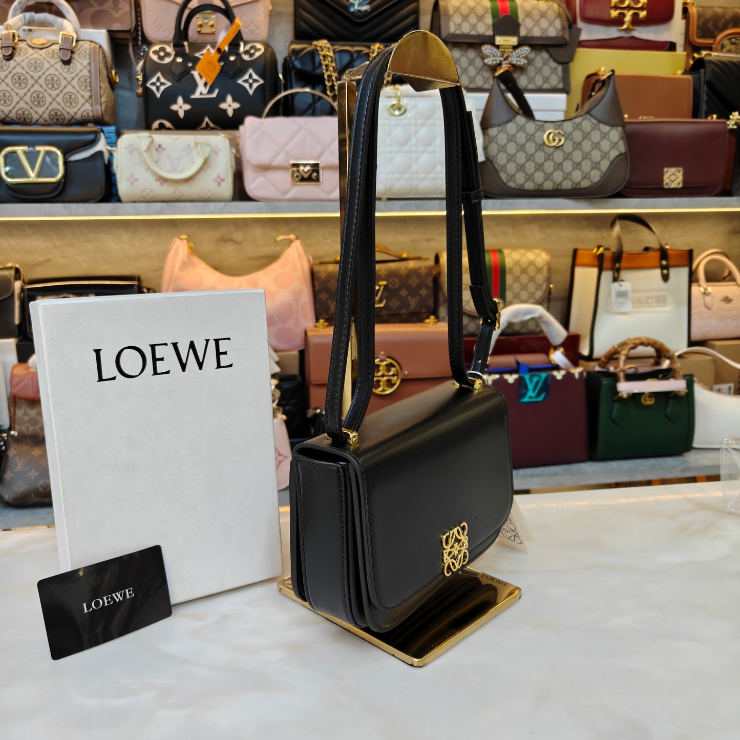 LW Goya Silk Handbag - Black (Ultra Premium)