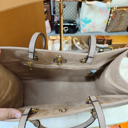 LVB 41cm OTG Large Tote Bag - Beige (Double Box Ultra Premium)