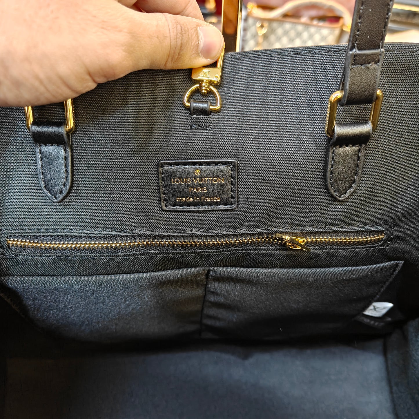 LVB 41cm OTG Large Tote Bag - Black (Double Box Ultra Premium)