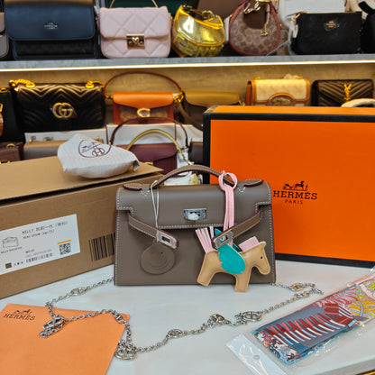 HRMS Mini Kelly- Grey (Ultra Premium Double Box)