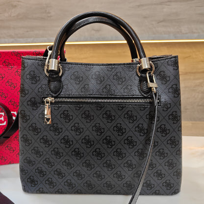 GUESS72 Satchel Bag - Designer Black