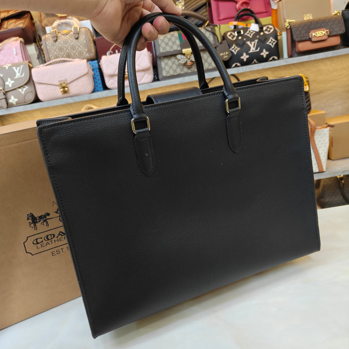 CH Maggie Tote Bag - Ultra Premium with Box (All Black)