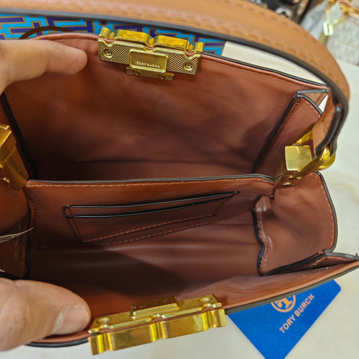 TB Mini Satchel - Tan