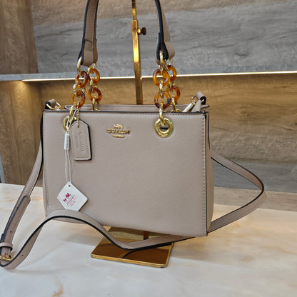 CH44 - Satchel Bag (Beige Colour)