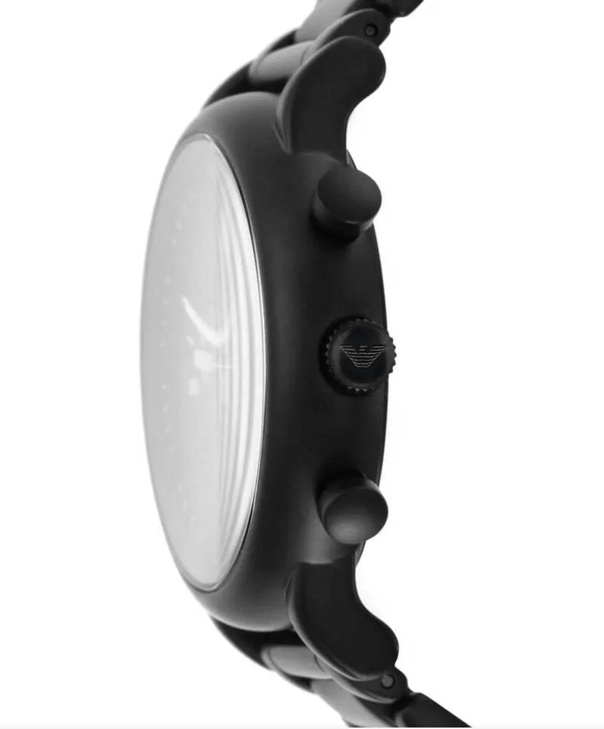 E A Stainless Steel Classic Analog Black Dial Men Watch, Black Band