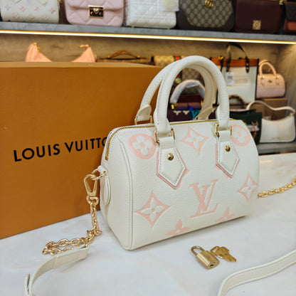 LV Speedy Bandoulière - Cream Pink (Ultra Premium)