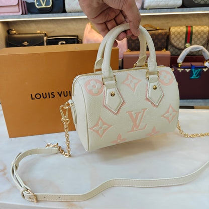 LV Speedy Bandoulière - Cream Pink (Ultra Premium)