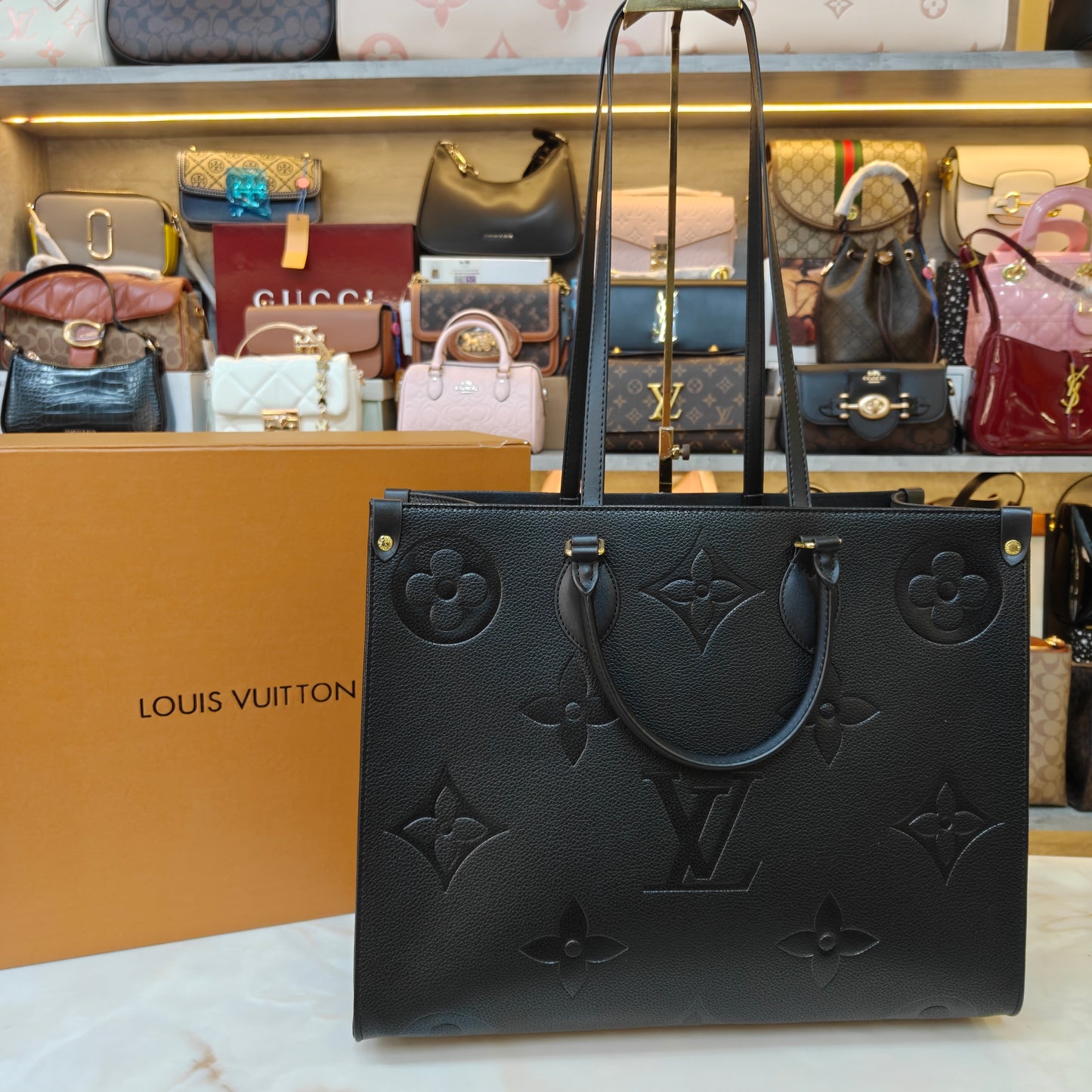 LVB 41cm OTG Large Tote Bag - Black (Double Box Ultra Premium)