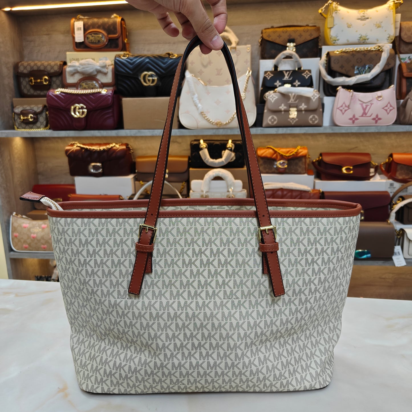 MK Large Tote - White Colour