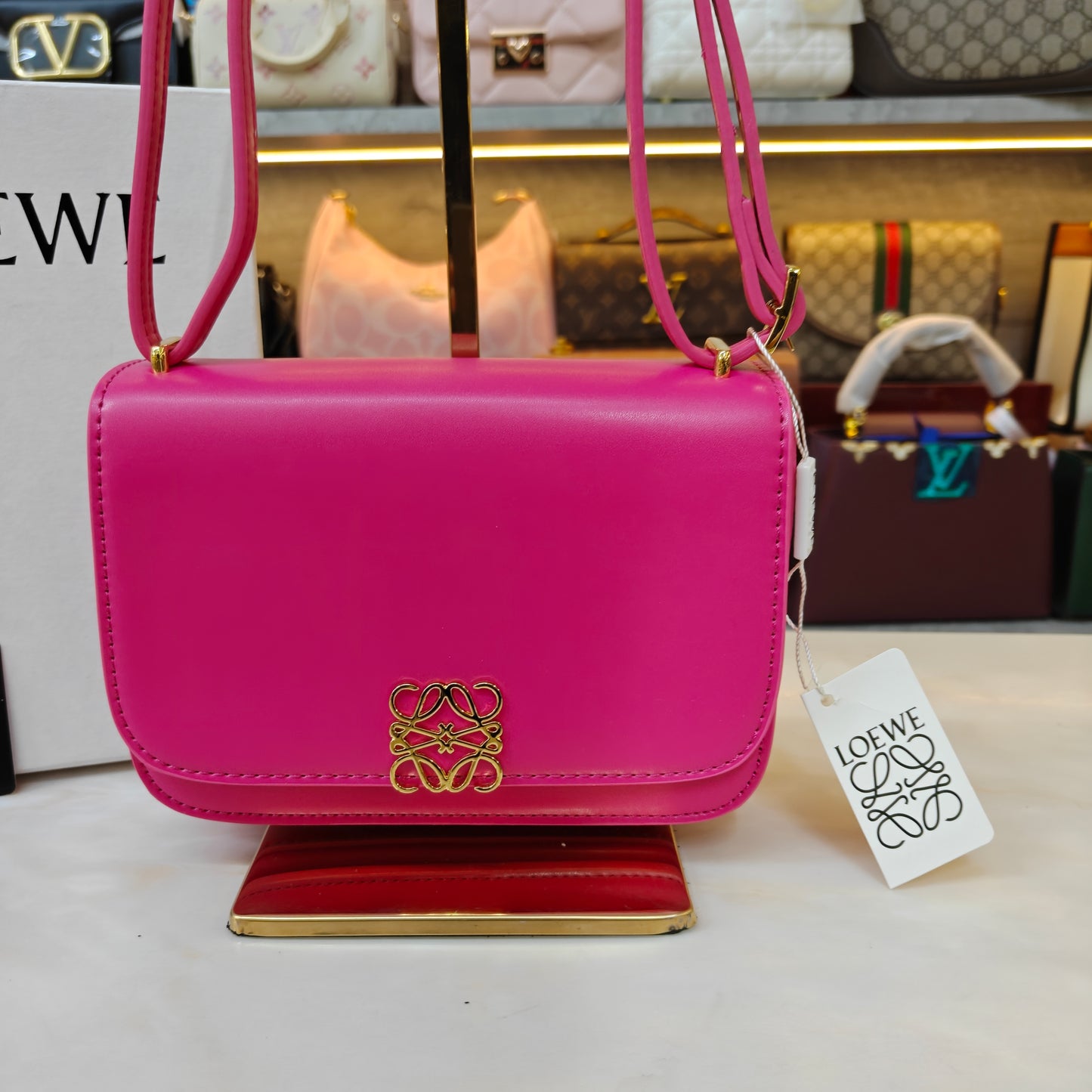 LW Goya Silk Handbag - Hot Pink (Ultra Premium)