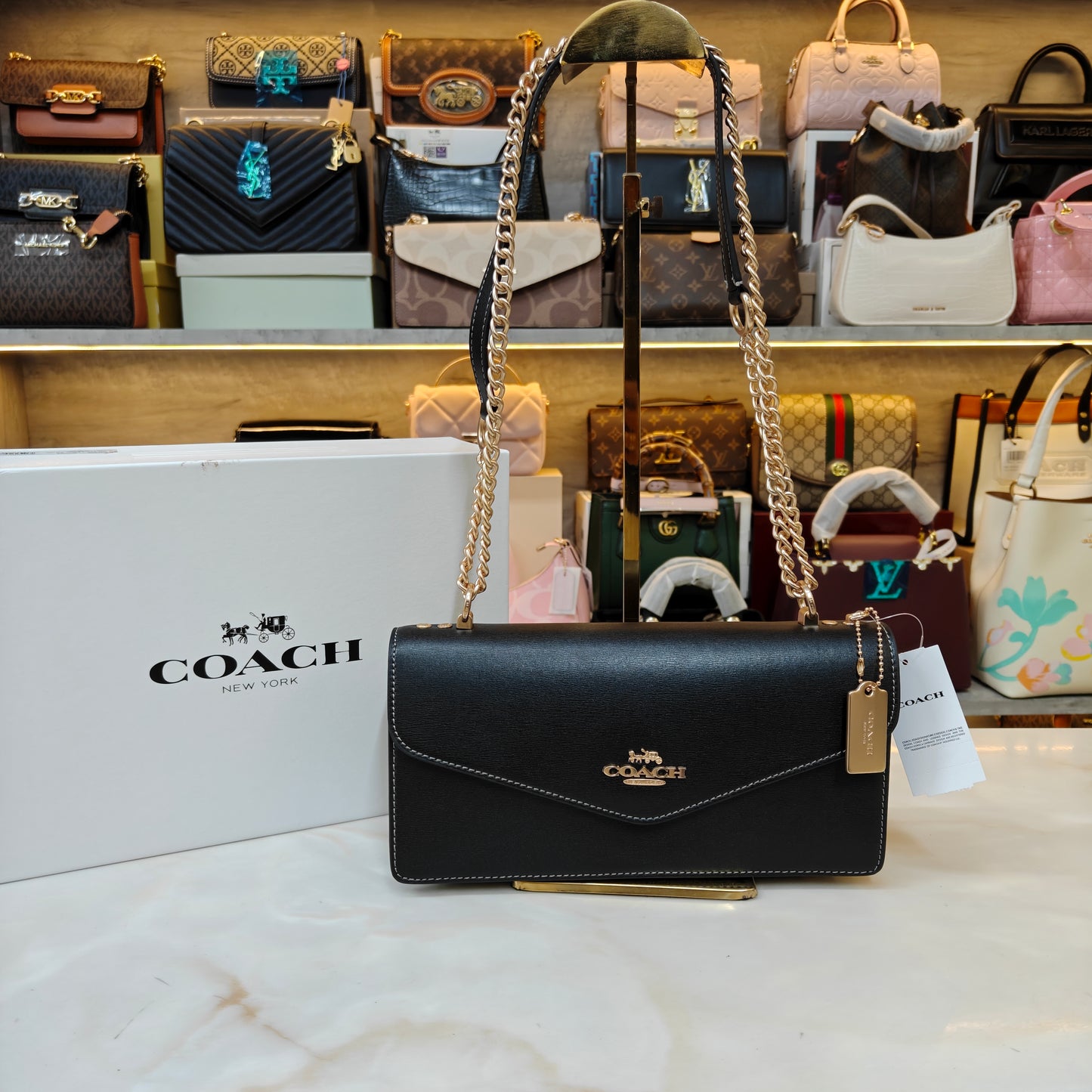 CH Klare Envelope Sling/Shoulder Bag - Midnight Black (Ultra Premium)