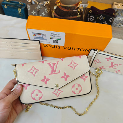 LV222 - Sling Pink White Monogram 3 in 1