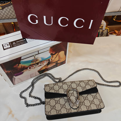 GG Diana Crossbody Bag (Double Box Packaging) - Black Trim