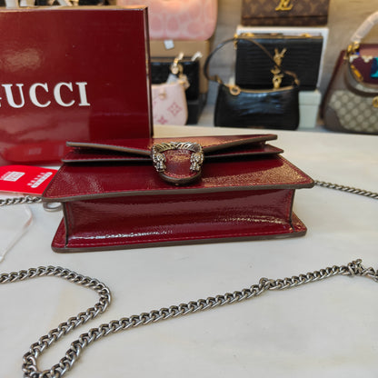 GG90 Diana Crossbody Double Box Packaging - Glossy Wine Colour