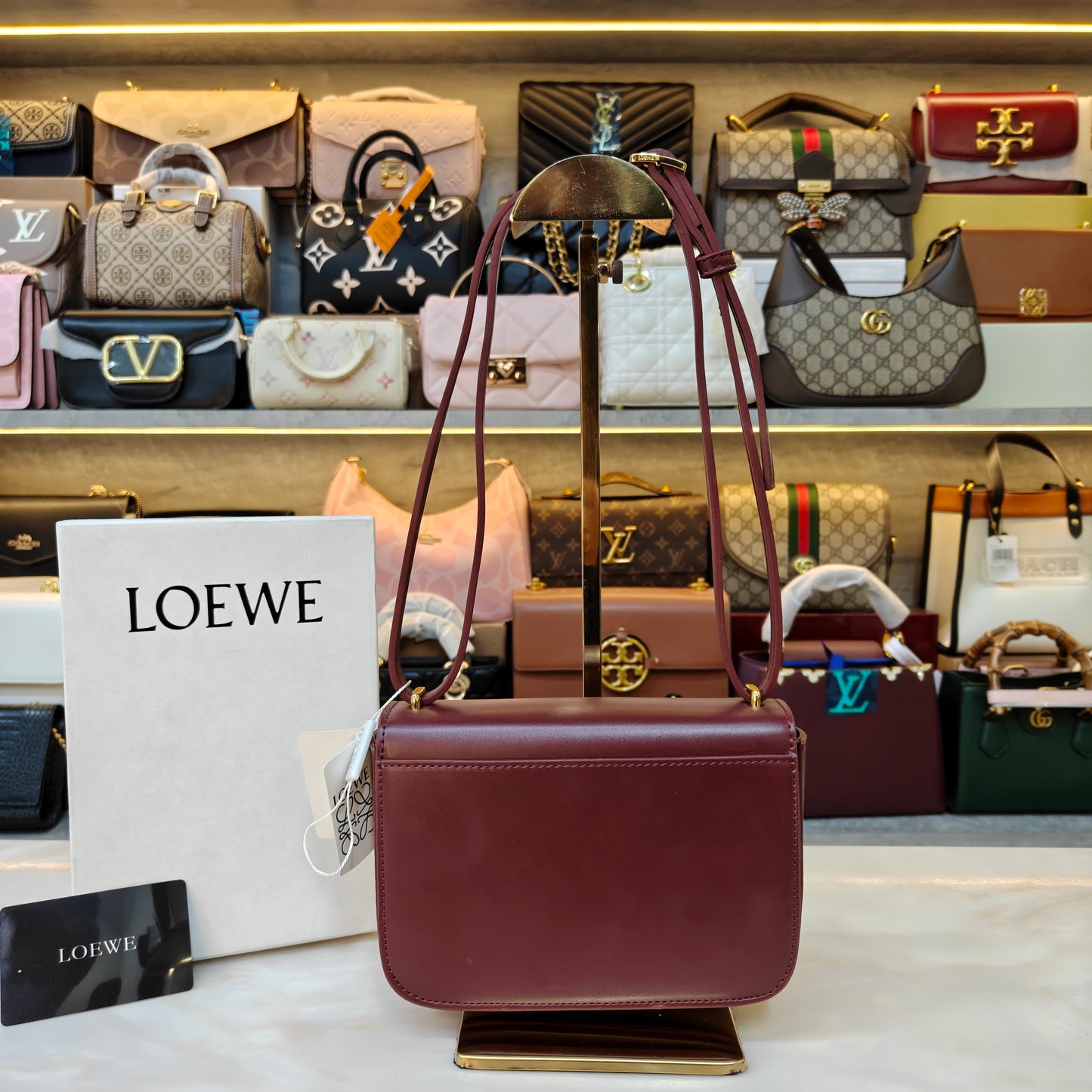 LW Goya Silk Handbag - Wine (Ultra Premium)