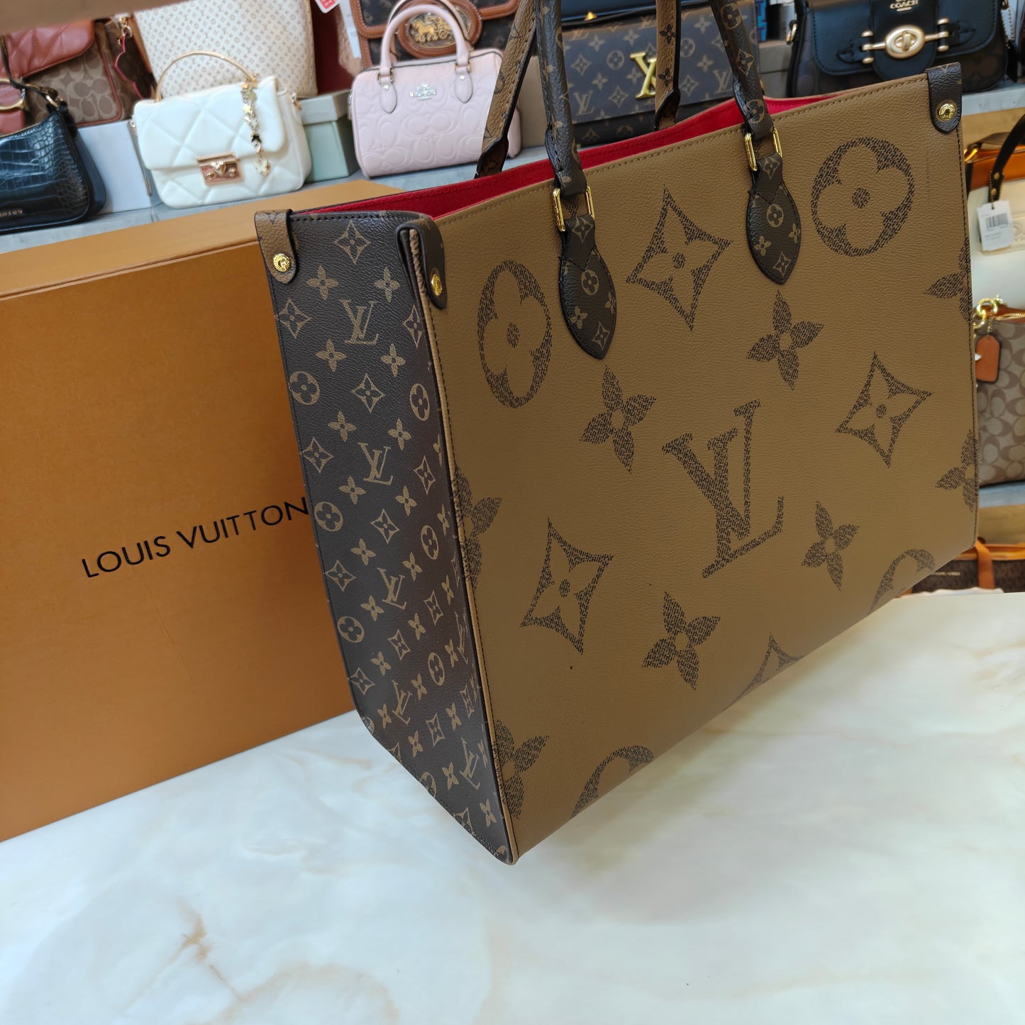 LVB 41cm OTG Large Tote Bag - Coffee (Double Box Ultra Premium)