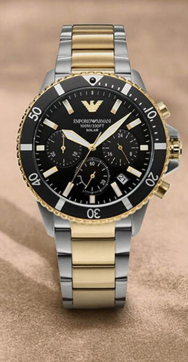 E A Analog Black Dial Men's Watch