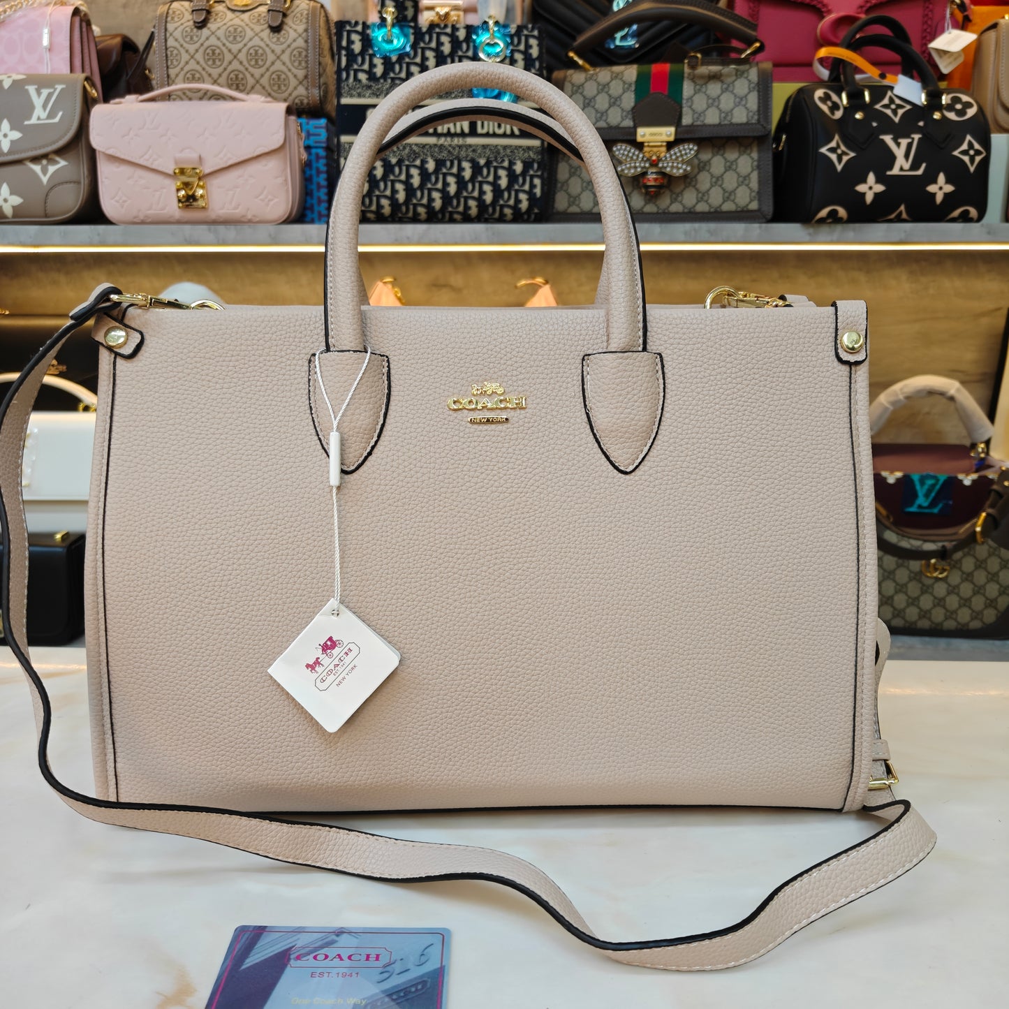 CH Ace Tote Bag - Beige Colour