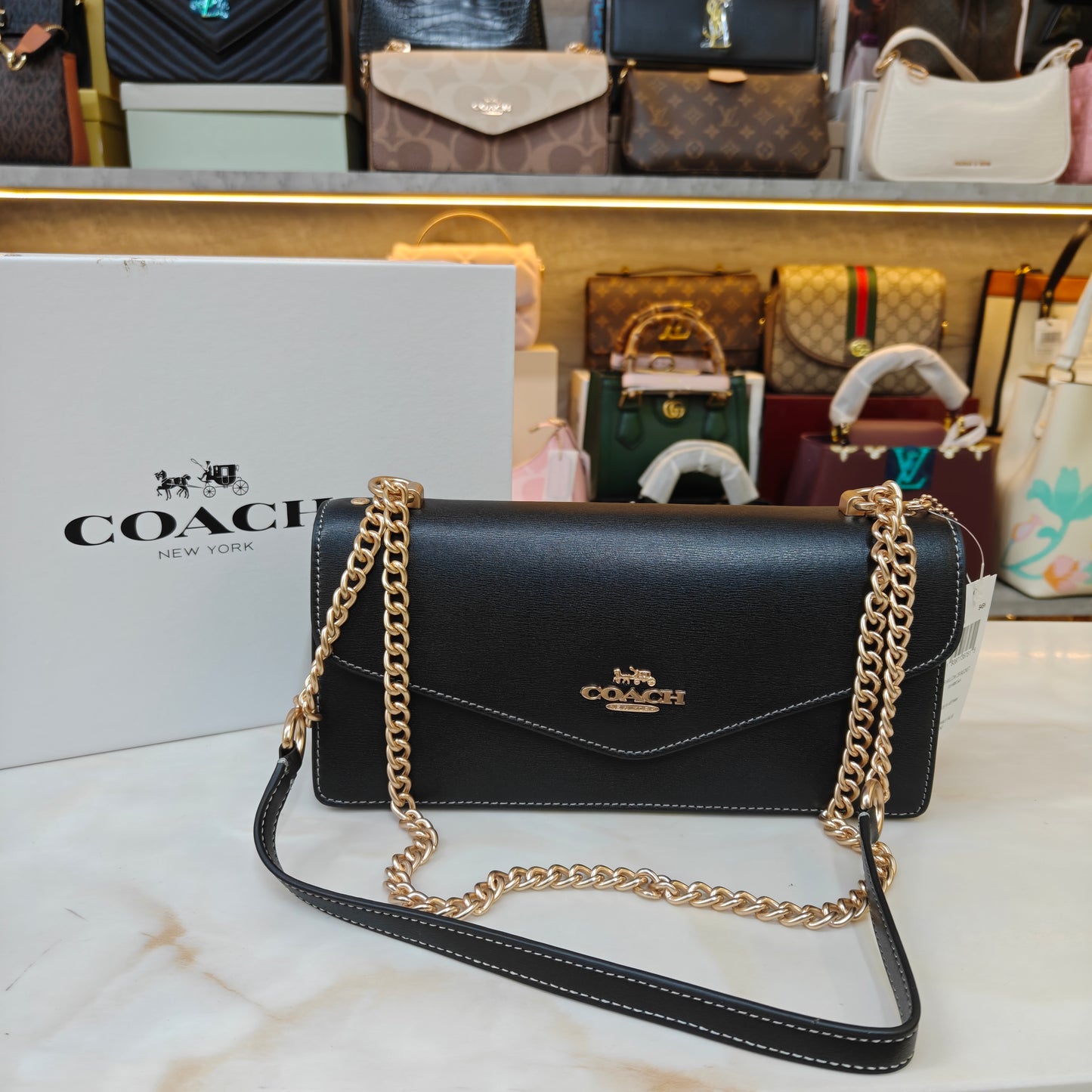 CH Klare Envelope Sling/Shoulder Bag - Midnight Black (Ultra Premium)